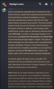 Announcement from August 2018